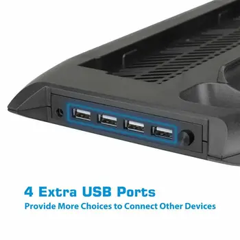Pre Xbox One X Vertikálny Stojan So Chladiaci Ventilátor Dual Radič Nabíjacej Stanice, Micro USB Nabíjanie Porty Hry Príslušenstvo