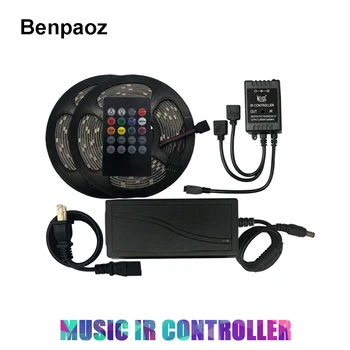 Benpaoz LED Hudba IR ovládača DC 12V 20 Kľúče, IČ Zvukový Senzor Diaľkového Radiče 5050 RGB Vodotesný LED Pás Svetla Radič