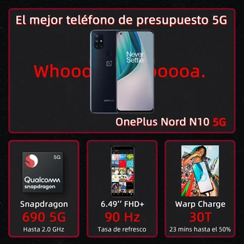 Globálna Verzia OnePlus Nord N10 5G Mobil 6GB 128GB Snapdargon 5G 6.49