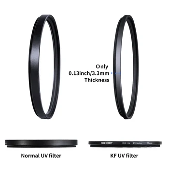 K&F Koncept MCUV Filter 37-86mm Ultra Slim Optika Multi Potiahnuté Uv Ochrana Kamery UV Filter na Objektív