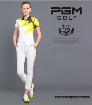Pgm Golfové Oblečenie Žien Krátkym Rukávom Letné Priedušná Športové Tričko Golf Slim Školenia Oblečenie Lady Top Dres Veľkosť S-XL