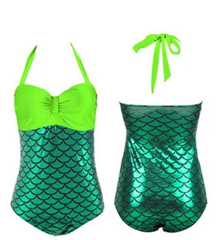 2020 Európska a Americká tuku žena bikini Morská víla šitie farba jednodielne plavky Morská víla chvost bikinii Brazília XL