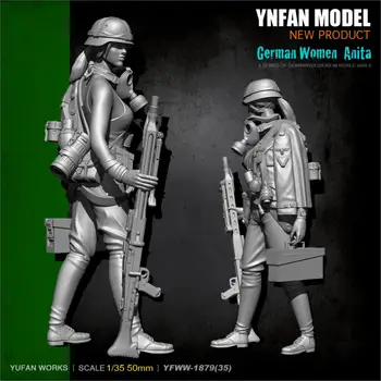 YuFan Model 1/35 Resinových žena stroj strelec Živice vojak YFWW35-1879