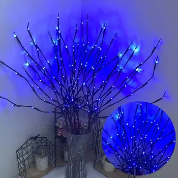 Novo Strom Pobočky Svetlo Simulácia Strom Pobočky LED Svetlá Izba, Spálňa Rozloženie Nočné Svetlo Dekoračné String Svetlá