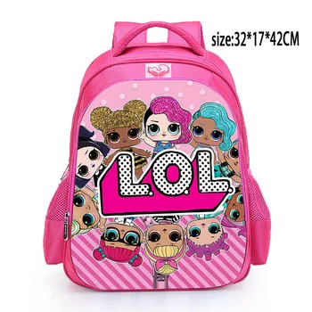 LOL bábiky PREKVAPENIE mochila taška detská Škola Roztomilý Taška plecak 3d Taška Karikatúra Tlače Roztomilé Anime deti Batoh Mš