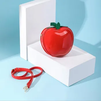 ITA taška apple transparentné krásne candy farby letná taška nový-ramenný messenger malá taška tvorivé tvar apple taška