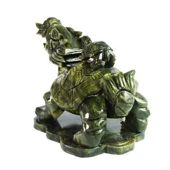 Feng Shui Big Green Jade Dragon korytnačka Pre Bohatstvo J2112