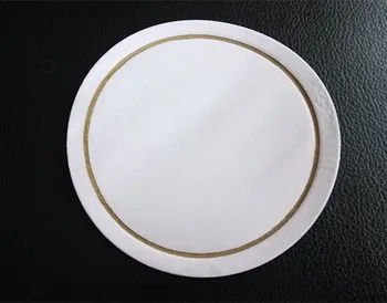 Čipka biela čipka tácky hotely reštaurácia jednorazové absorpčné papierové tácky 8.5 CM Mieste