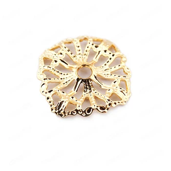 (33616)20PCS 13MM 24K Gold Farbe Mosadze Kvet Pripojiť Dištančné Korálky Vysokej Kvality Diy Šperky Zistenia Príslušenstvo veľkoobchod