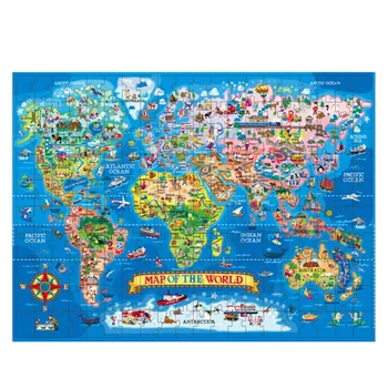 200 Kusov Mapu Puzzle pre Dospelých Americký Svet Mapy Geografia Skladačka Hračka Teens Vzdelávacie Poschodí Hry Papier Hádanky Deti Darček