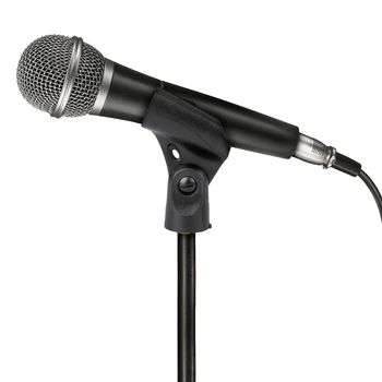 AAY-Univerzálny Mikrofón Clip Držiak s 5/8 Palca Samec na 3/8 Palca Žena Matica Adaptéry Čierna