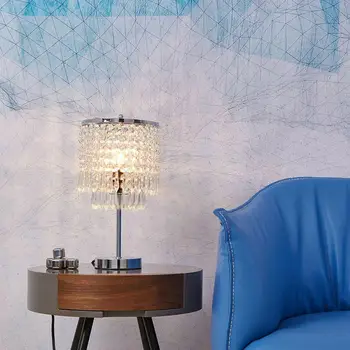 Moderné LED Železa Crystal Nočný Stolík Lampy, Obývacia Izba, Podkrovie Osobný Úrad Toaletný Stolík Home Interiérové Dekoratívne Svietidlá