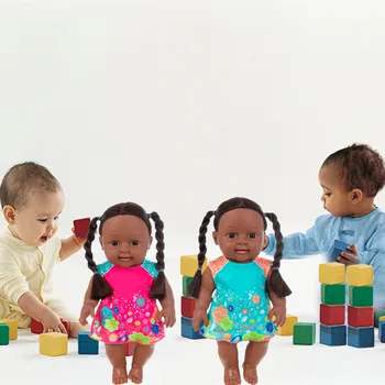Pop Black novorodenca bábiky Americký Africké Čierne Roztomilé Dieťa dievča 30 CM, Vinyl silikónové Detská Hračka Darček poupee boneca Rýchle dodanie