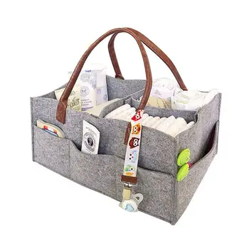 Baby Plienky Organizátor Skladacia Cítil Skladovanie Taška Portable Multi-funkcia Vymeniteľné Oddelení pre Mamu Novonarodené Deti Plienky