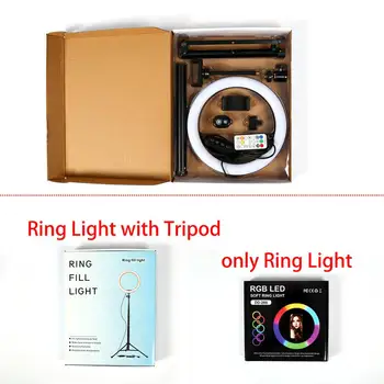 10 inch RGB krúžok svetlo s selfie stick led prsteň svetla USB Krúžok Lampa 14 farby Fotografie, Fotografie s Držiaka Telefónu pre video