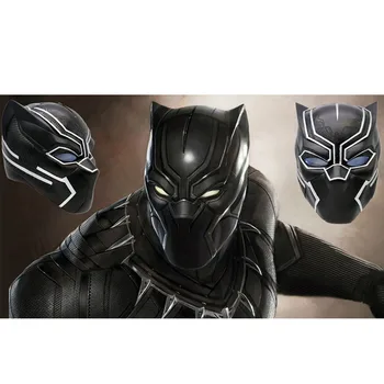 XCOSER Kapitán Amerika Black Panther Maska Živice Prilba Rekvizity Halloween Cosplay Kostým Party v Pohode Cosplay Doplnky, Maska LED