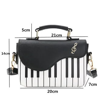 Sladké Krásne Piano Dizajn Kabelky Hudby Skóre Výšivky Klapka Mini Ženy Messenger Tašky 2021 Lete Dievčatá Kožená Taška Cez Rameno