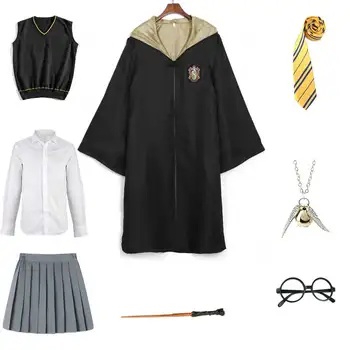 Dospelé Deti Potter Kostým Hermiona Oblečenie Magic Školskú Uniformu Ravenclaw Slytherin Plášť Plášť Halloween Kostým